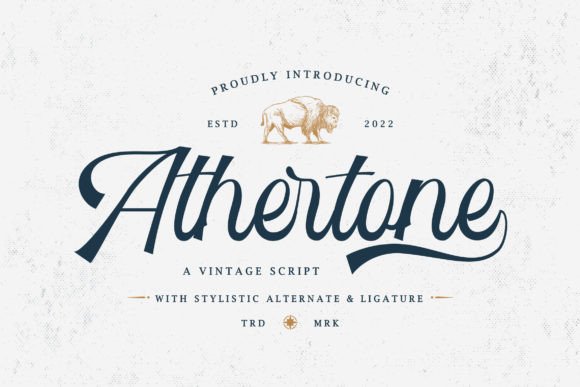 Athertone: A Vintage Script Font for Timeless Branding