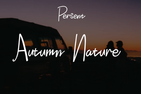 Autumn Nature Script Typeface for Elegant Editorial Design