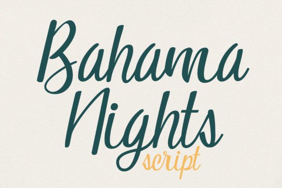 Bahama Nights Font: A Cute and Graceful Script Handwritten Typeface