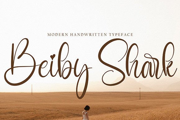 Beibyshark Script Font for Romantic, Handwritten Campaigns