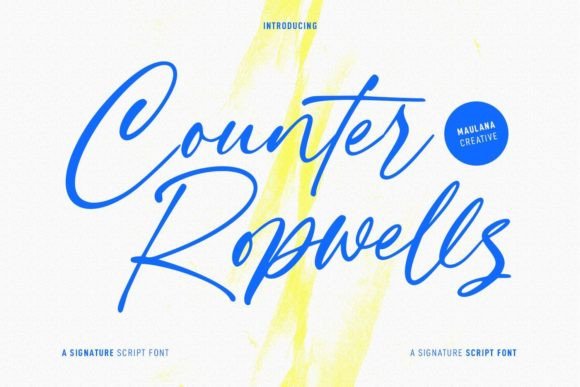 Counter Ropwells: A Script Handwritten Font for Expressive Campaign Headlines