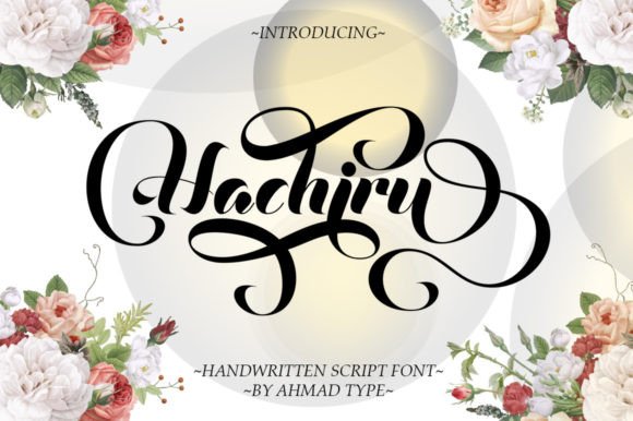 Hachiru Font: A Modern Script Handwritten Typeface for Makers