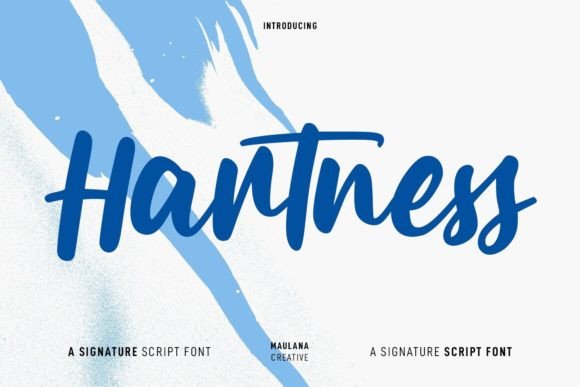 Hartness: A Casual Signature Script Font for Campaign Design