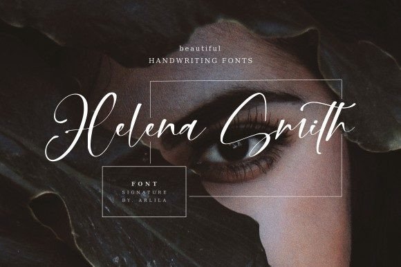 Helena Smith Script Font for Small Business Branding