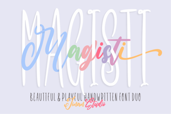 Magisti Duo Font: Romantic Script + Clean Sans Serif for Makers