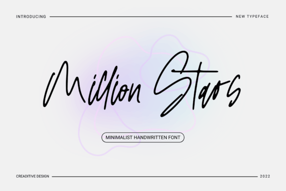 Million Stars Script Font for Handmade Creators