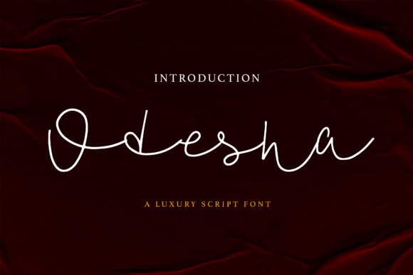 Odesha: A Romantic Script Handwritten Font for Branding