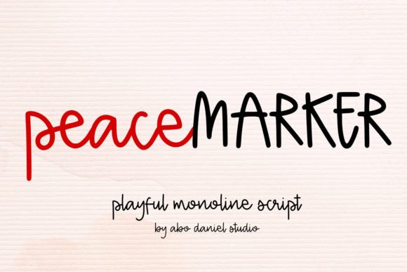 Peace Marker: A Modern Script Handwritten Font for Digital Branding