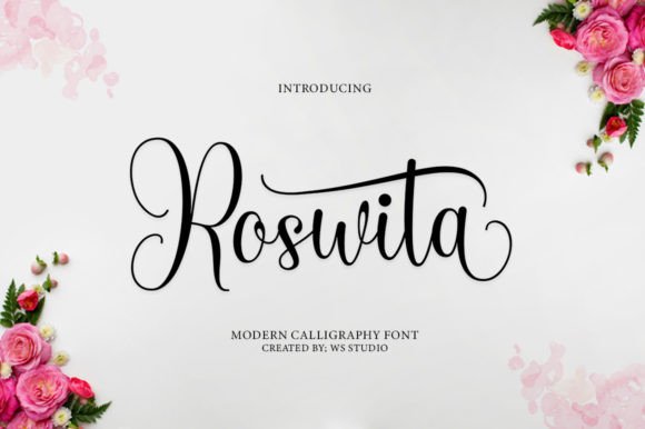 Roswita Script Handwritten Font for Makers