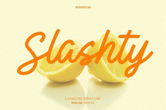 Slashty: A Fun Modern Script Font for Small Business Branding
