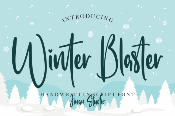 Winter Blaster: A Stylish Script Handwritten Font for Real Small Business Branding